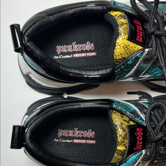 Punkrose by Skechers Air-Cooled Memory Foam Python Platform Women's Sneakers - Picture 8 of 9